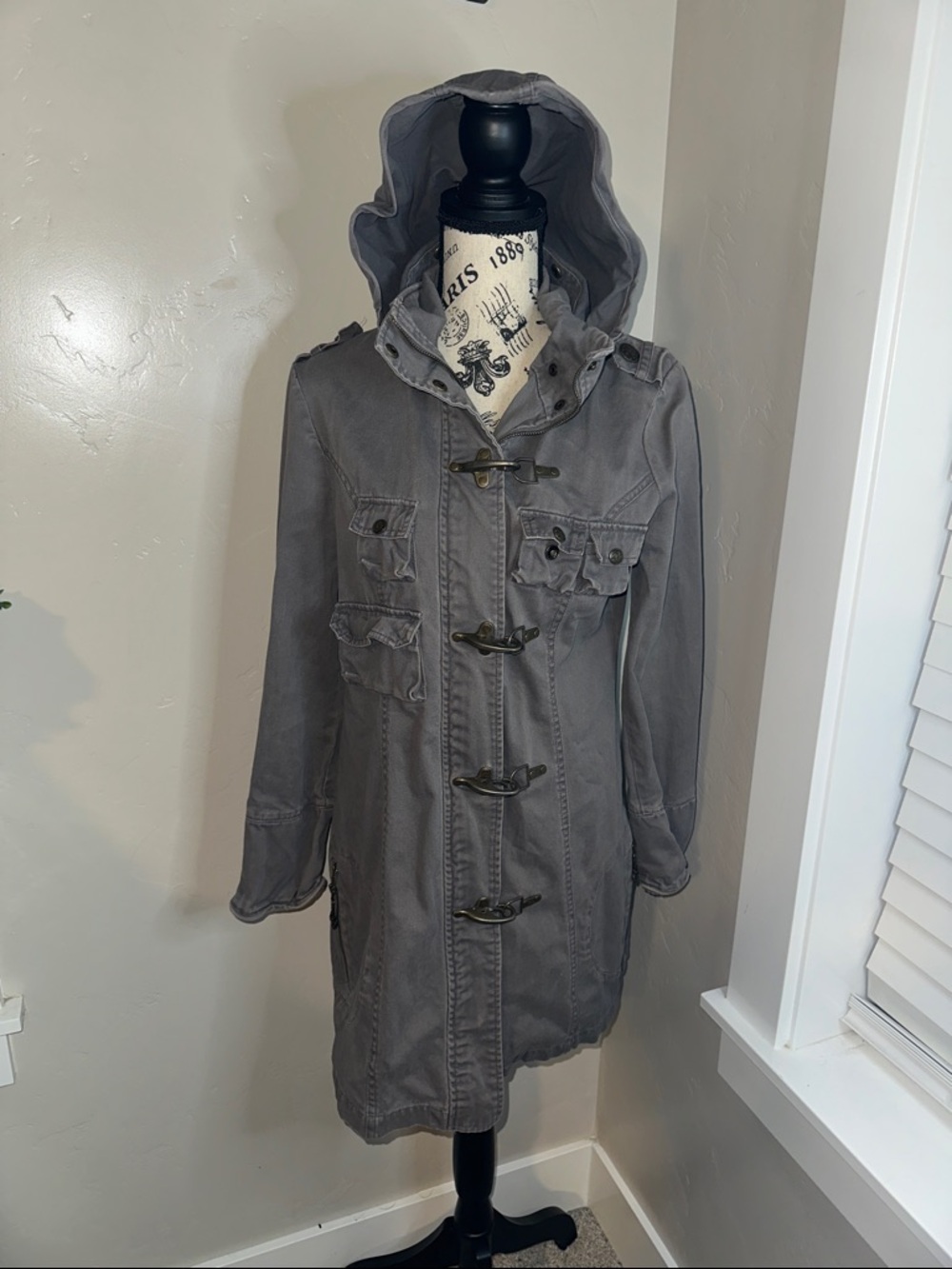 Womens Utility Jacket in Gray
